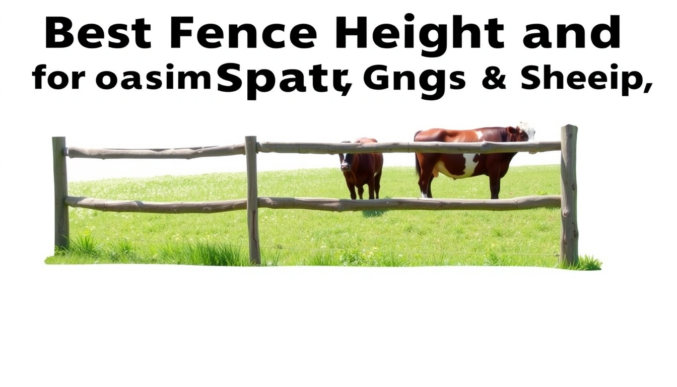 Best Fence Height and Spacing for Cattle, Horses, Goats, and Sheep Best Fence Height and Spacing for Cattle, Horses, Goats, and Sheep