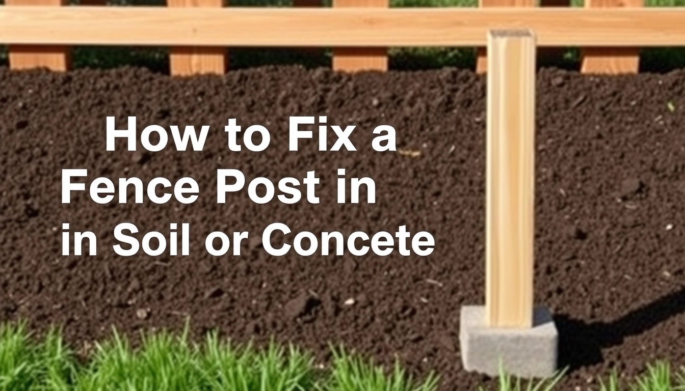 How to Fix a Loose Fence Post in Soil or Concrete How to Fix a Loose Fence Post in Soil or Concrete