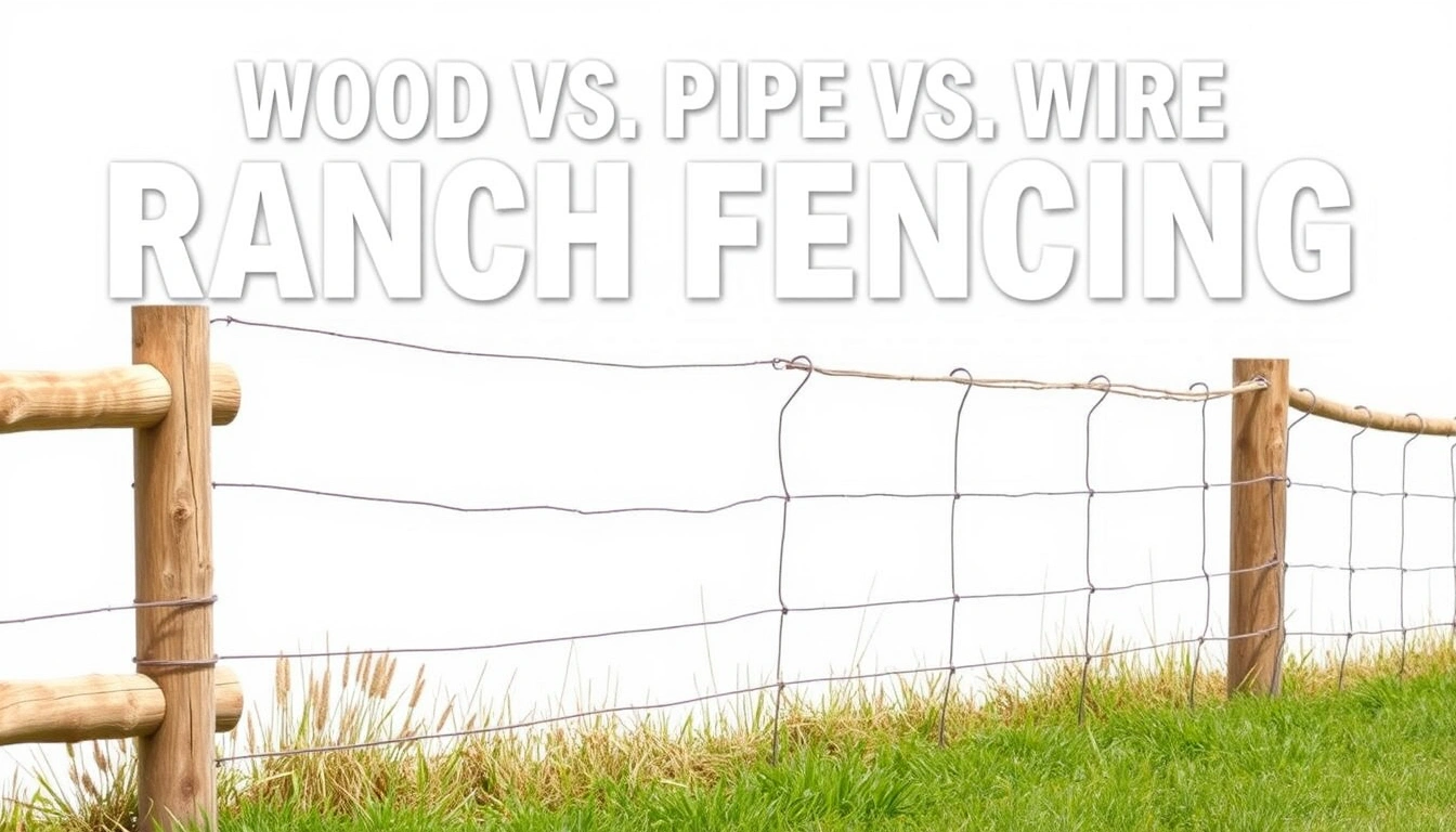 Wood vs Pipe vs Wire Ranch Fencing: Pros, Cons, and Best Uses